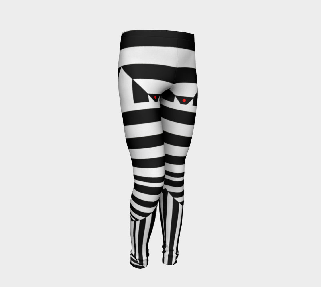 Black White and Red II Youth Leggings