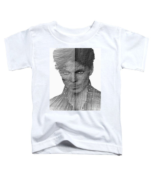 Toddler T-Shirt - Prince - Immortal Tribute In Black And White Sketch