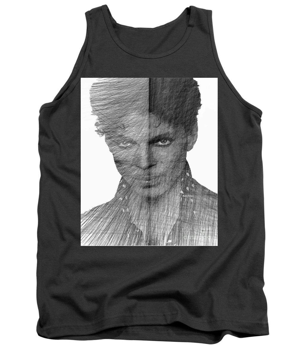 Tank Top - Prince - Immortal Tribute In Black And White Sketch