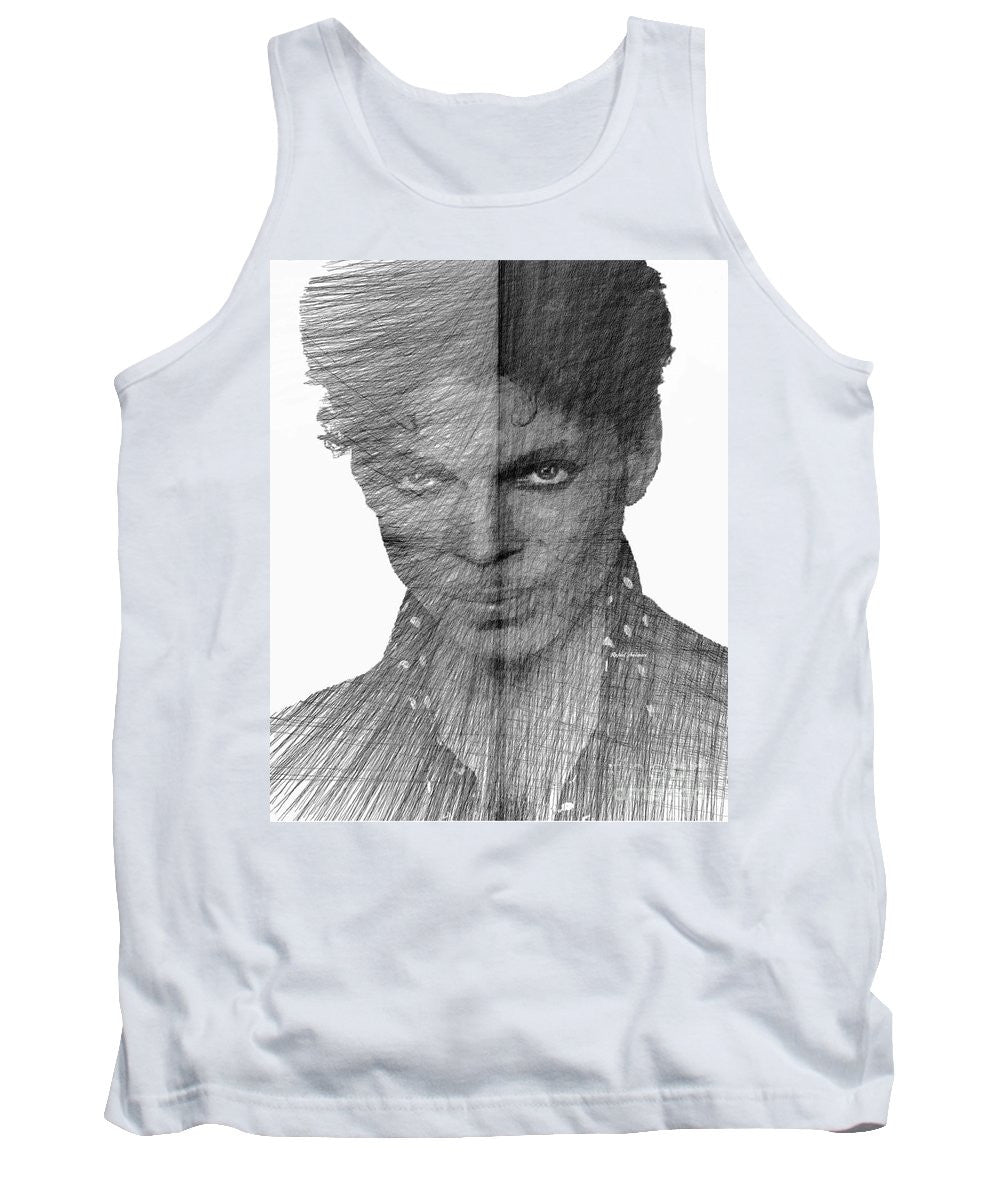 Tank Top - Prince - Immortal Tribute In Black And White Sketch