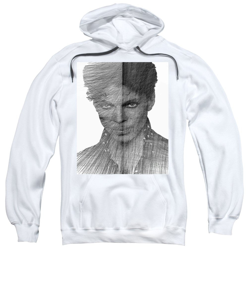 Sweatshirt - Prince - Immortal Tribute In Black And White Sketch