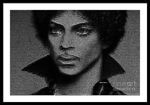 Impression encadrée - Prince - Hommage en noir et blanc