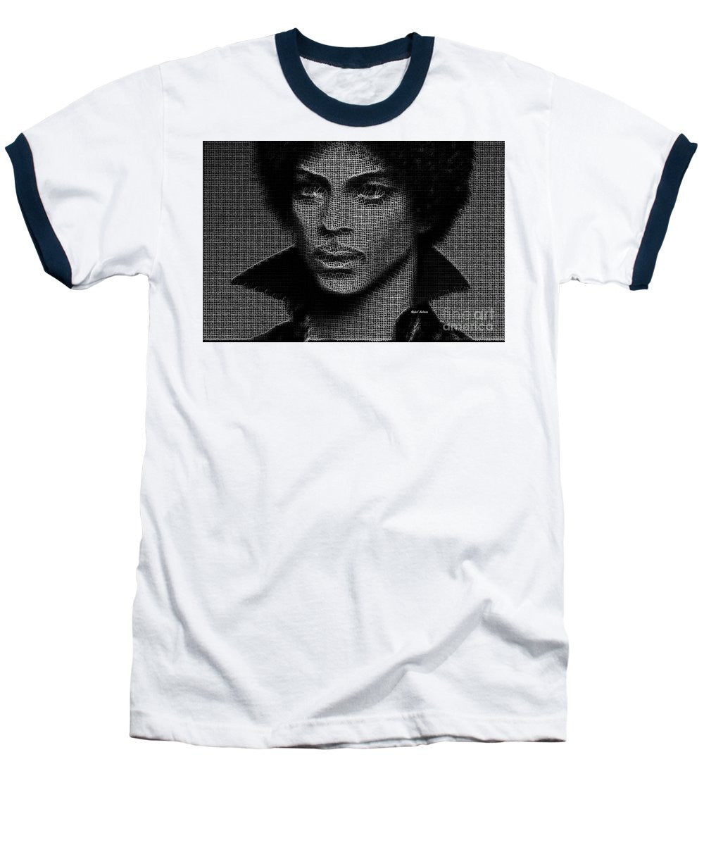 Baseball T-Shirt - Prince - Tribute In Black And White