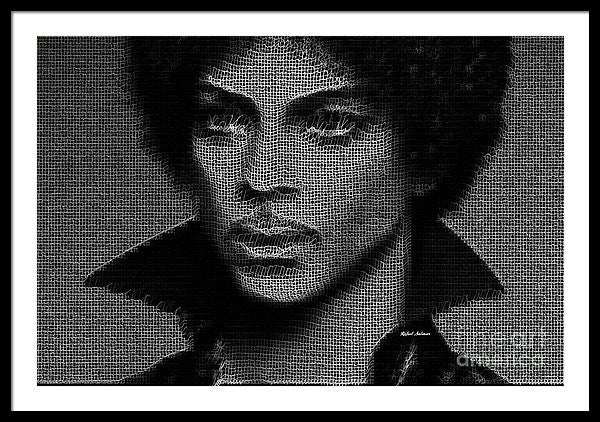 Impression encadrée - Prince - Hommage en noir et blanc