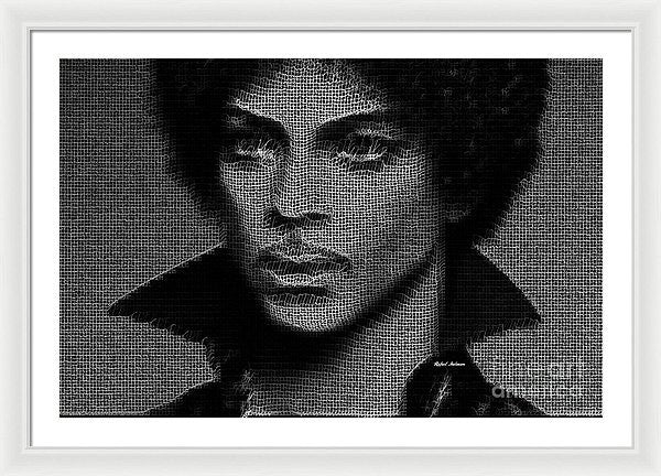 Impression encadrée - Prince - Hommage en noir et blanc