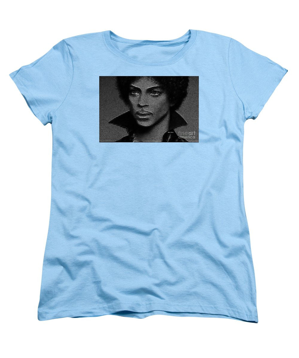 Women's T-Shirt (Standard Cut) - Prince - Tribute In Black And White