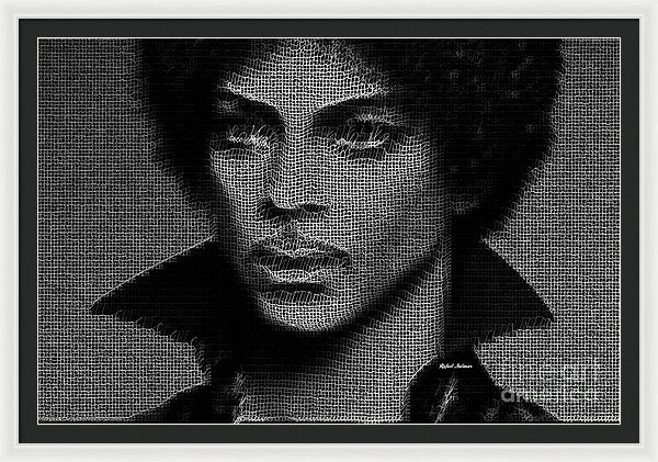 Impression encadrée - Prince - Hommage en noir et blanc