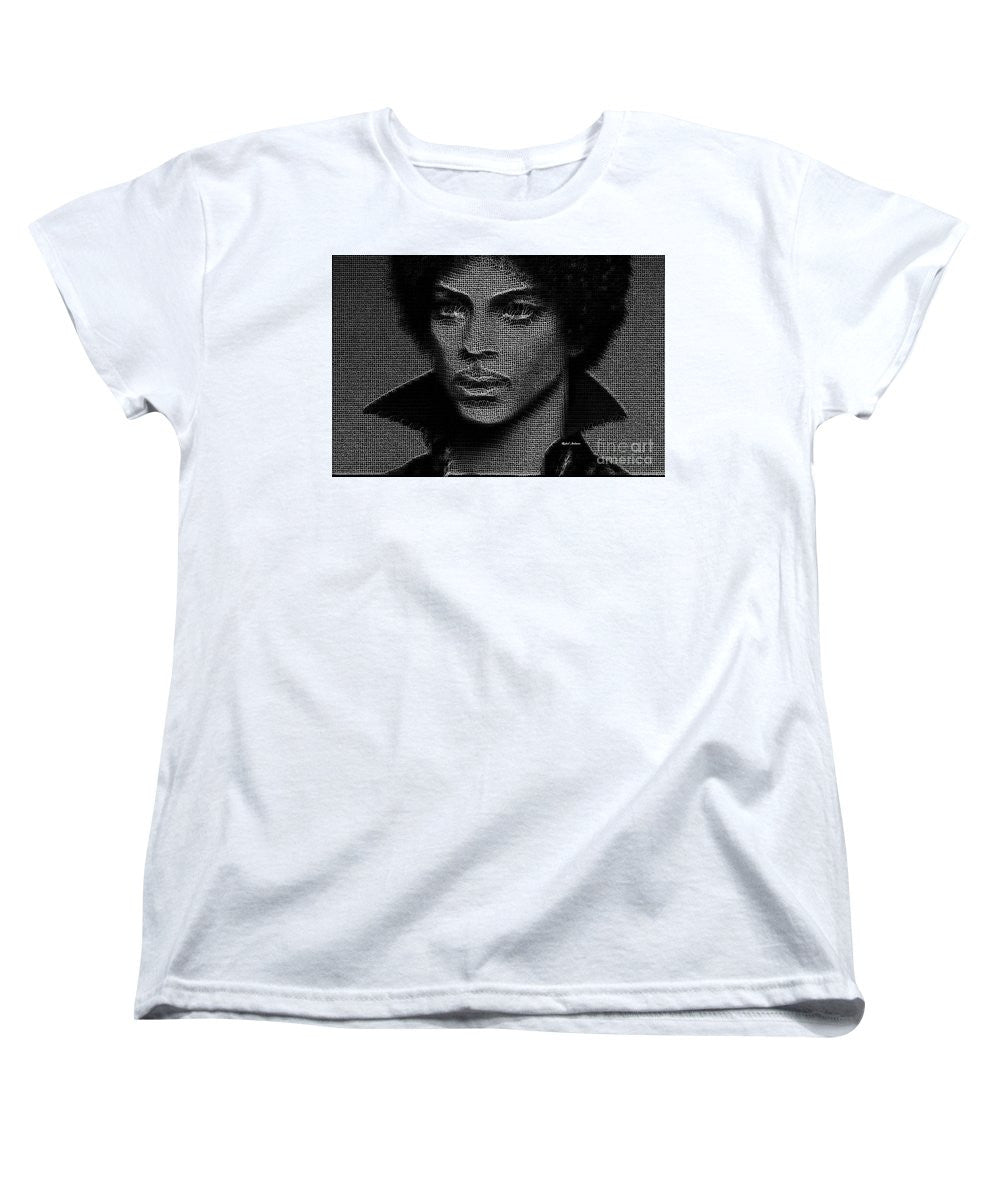 Women's T-Shirt (Standard Cut) - Prince - Tribute In Black And White