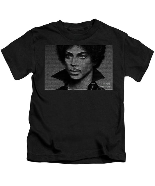 Kids T-Shirt - Prince - Tribute In Black And White