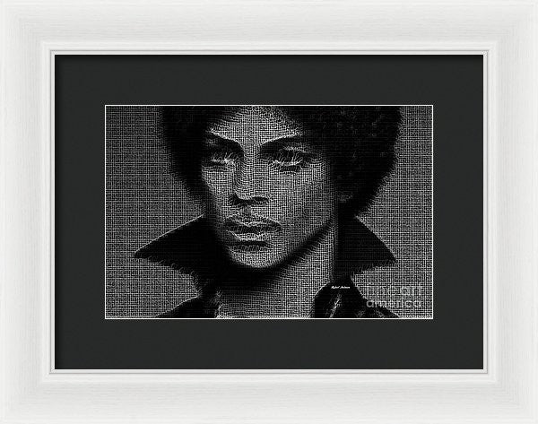 Impression encadrée - Prince - Hommage en noir et blanc