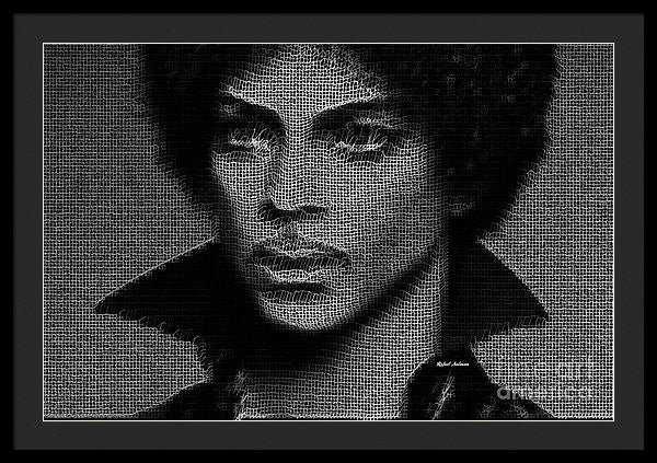 Impression encadrée - Prince - Hommage en noir et blanc