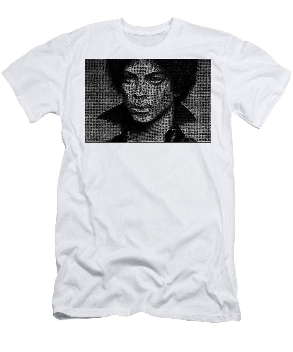 T-shirt pour homme (coupe ajustée) - Prince - Hommage en noir et blanc