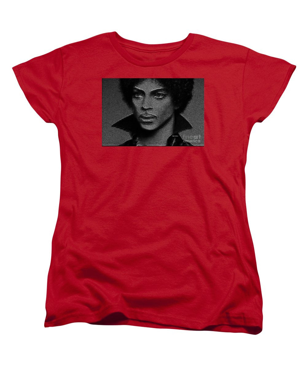 Women's T-Shirt (Standard Cut) - Prince - Tribute In Black And White