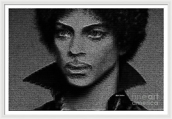 Impression encadrée - Prince - Hommage en noir et blanc