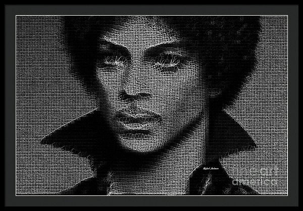 Impression encadrée - Prince - Hommage en noir et blanc