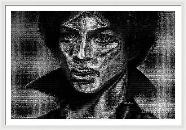 Impression encadrée - Prince - Hommage en noir et blanc