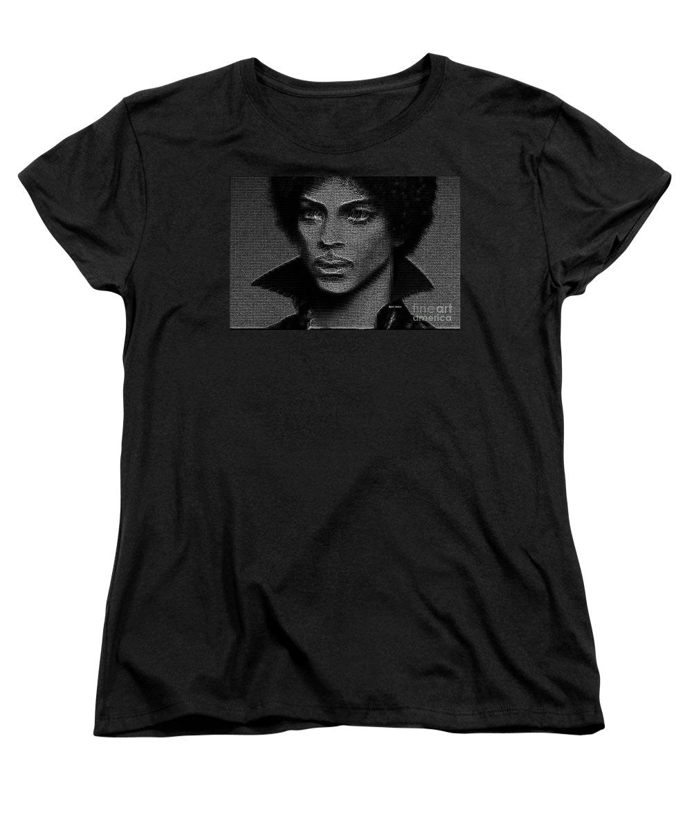 Women's T-Shirt (Standard Cut) - Prince - Tribute In Black And White