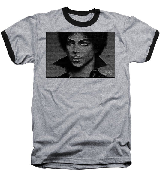 Baseball T-Shirt - Prince - Tribute In Black And White