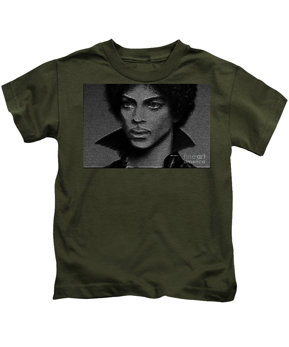 Kids T-Shirt - Prince - Tribute In Black And White