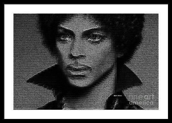 Impression encadrée - Prince - Hommage en noir et blanc