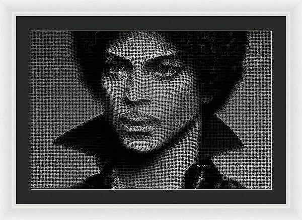 Impression encadrée - Prince - Hommage en noir et blanc