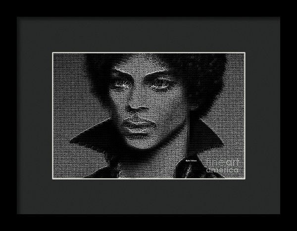 Impression encadrée - Prince - Hommage en noir et blanc