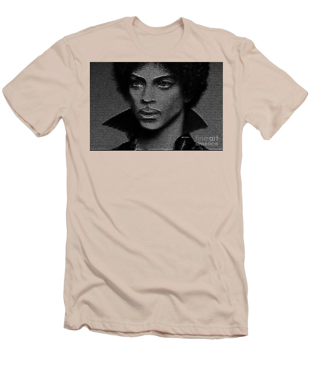 T-shirt pour homme (coupe ajustée) - Prince - Hommage en noir et blanc