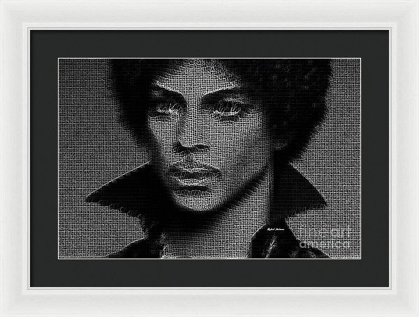 Impression encadrée - Prince - Hommage en noir et blanc