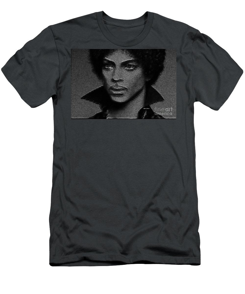 T-shirt pour homme (coupe ajustée) - Prince - Hommage en noir et blanc