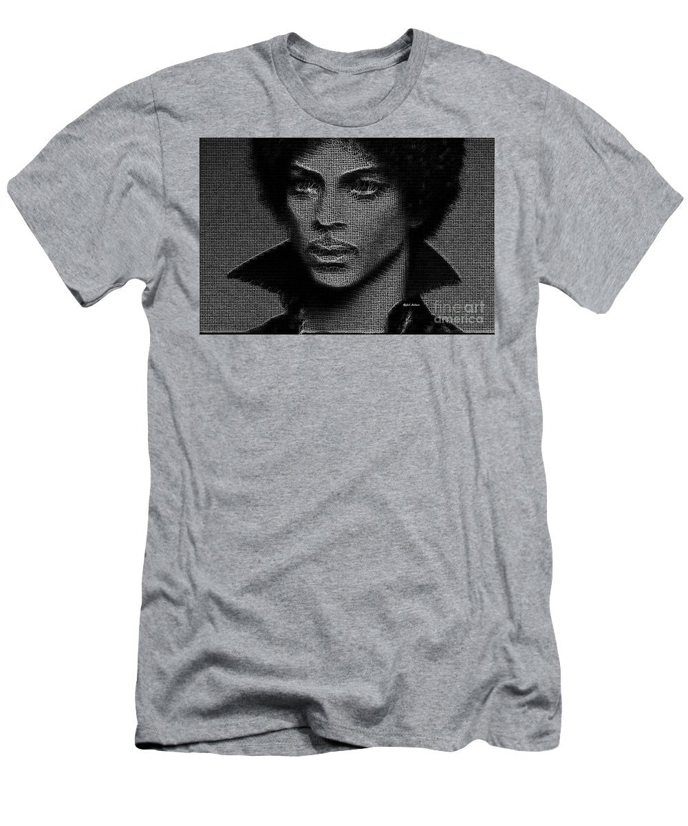 T-shirt pour homme (coupe ajustée) - Prince - Hommage en noir et blanc