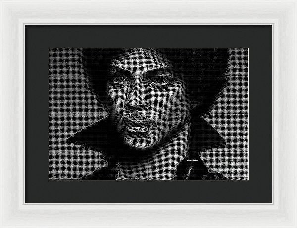 Impression encadrée - Prince - Hommage en noir et blanc