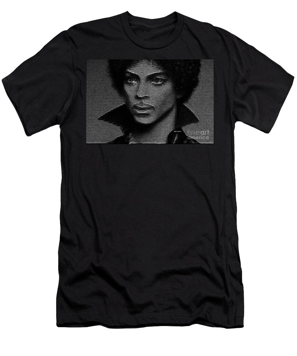 T-shirt pour homme (coupe ajustée) - Prince - Hommage en noir et blanc