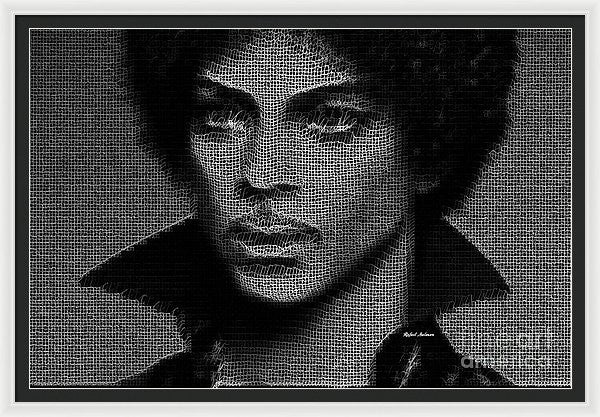 Impression encadrée - Prince - Hommage en noir et blanc