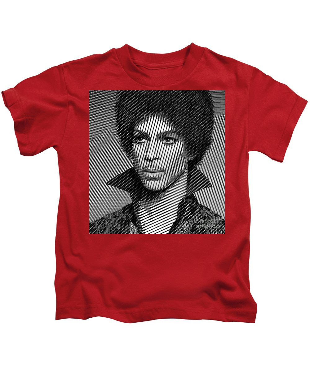 Kids T-Shirt - Prince - Tribute In Black And White Sketch