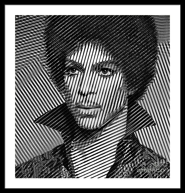 Framed Print - Prince - Tribute In Black And White Sketch