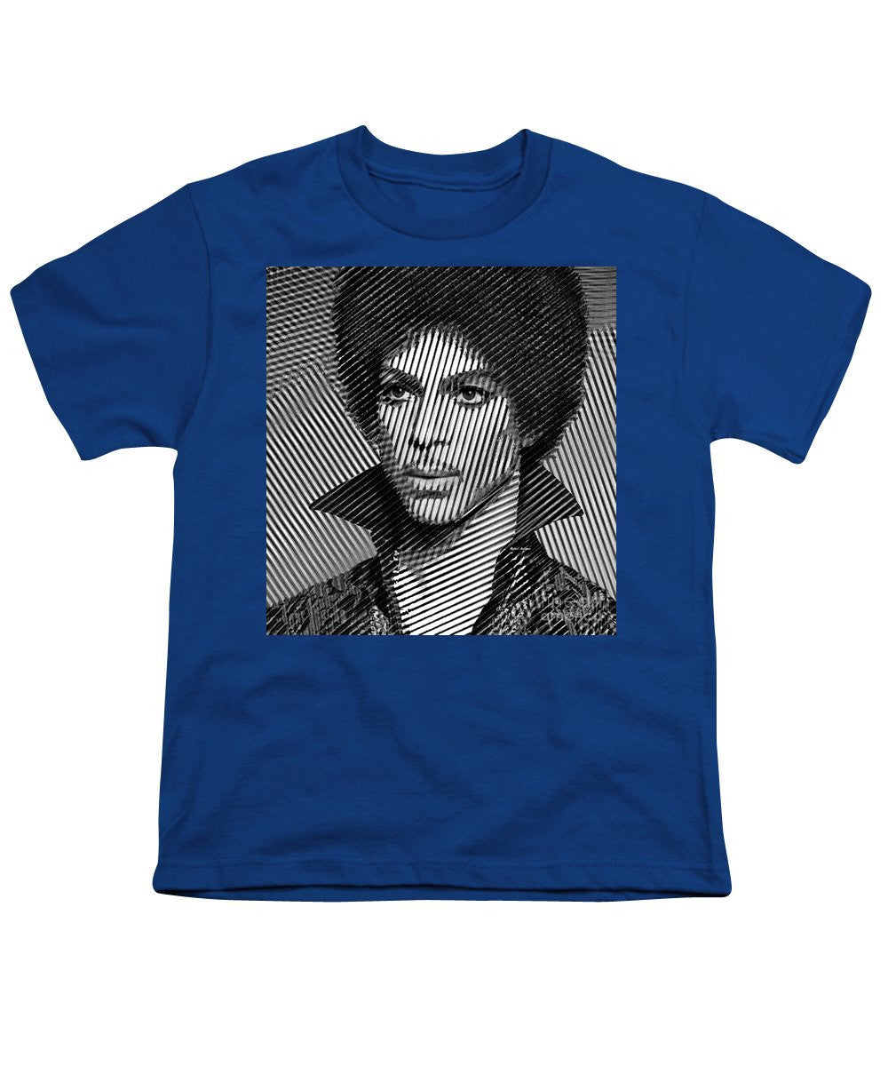 Youth T-Shirt - Prince - Tribute In Black And White Sketch