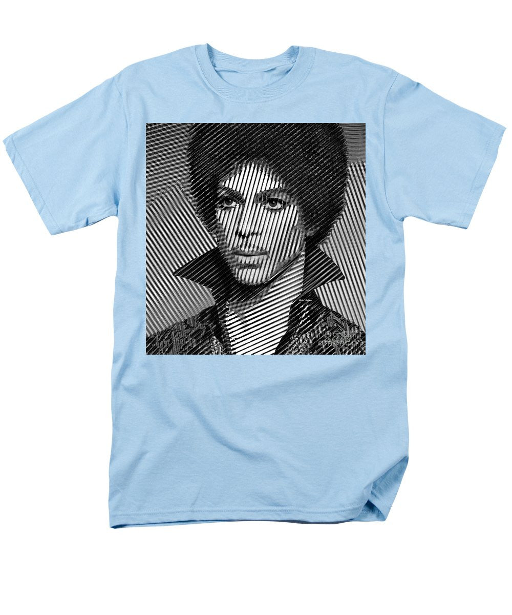 Men's T-Shirt  (Regular Fit) - Prince - Tribute In Black And White Sketch