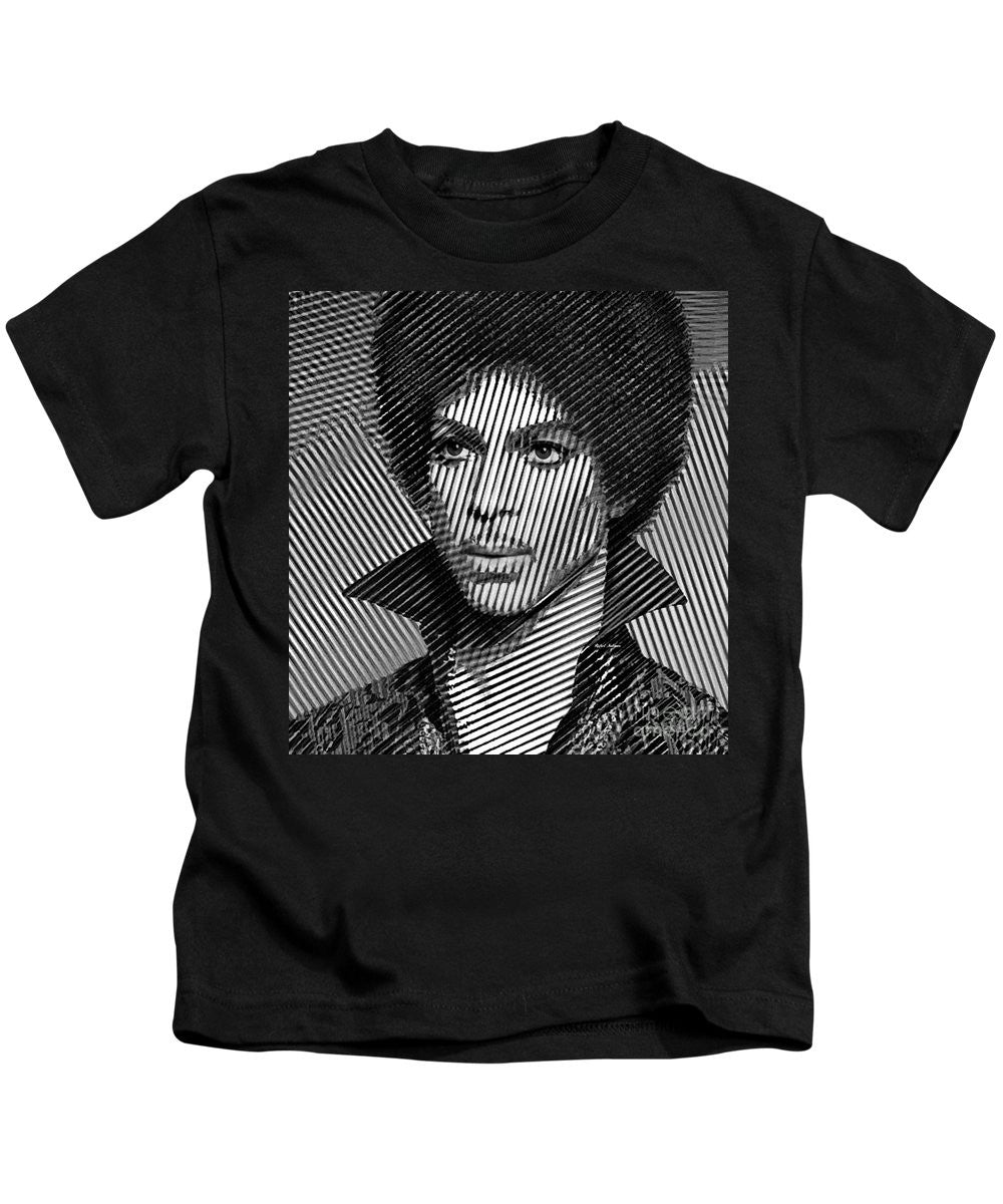 Kids T-Shirt - Prince - Tribute In Black And White Sketch