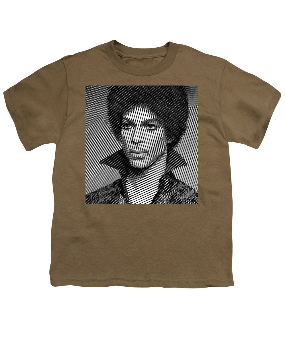 Youth T-Shirt - Prince - Tribute In Black And White Sketch