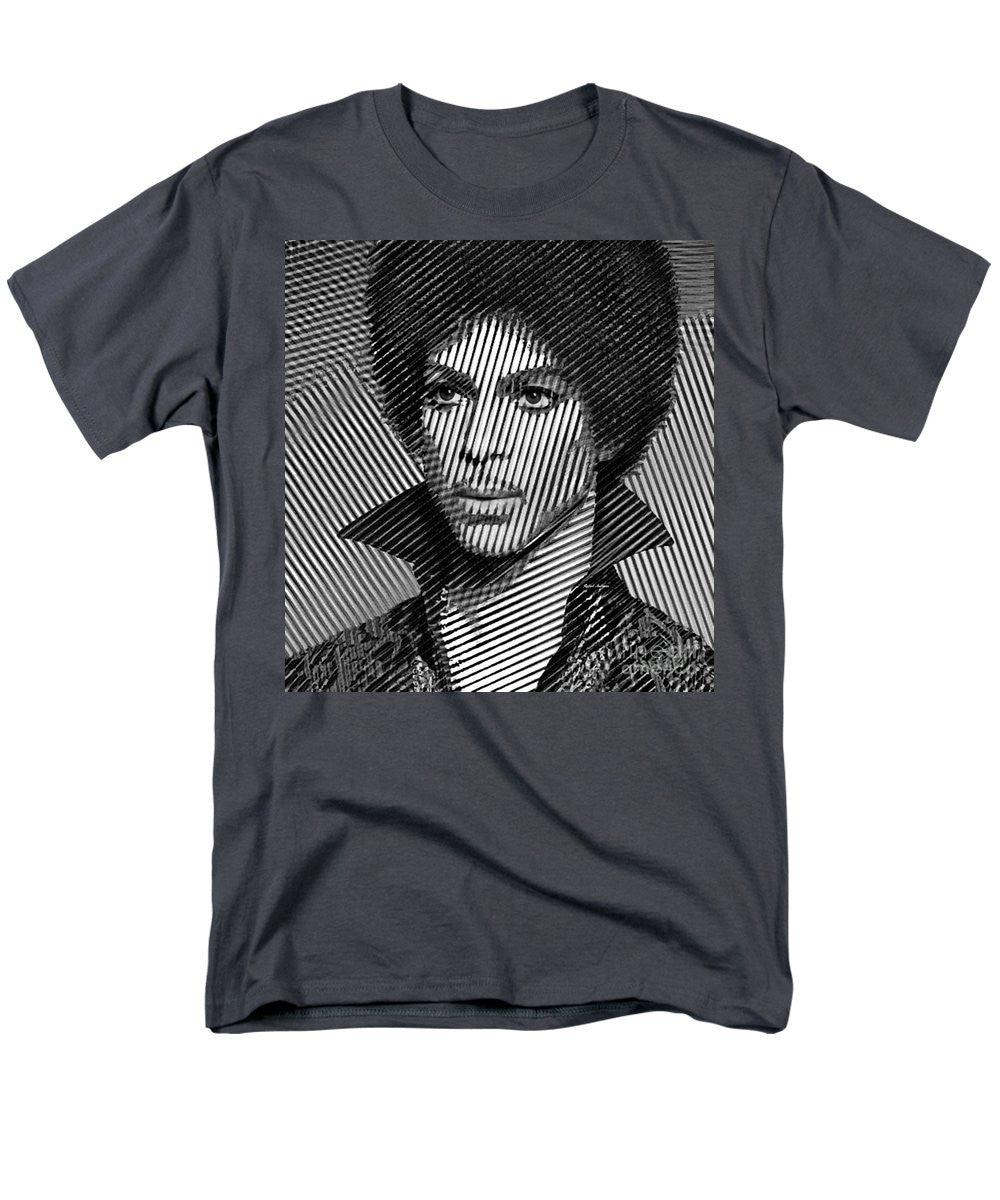 Men's T-Shirt  (Regular Fit) - Prince - Tribute In Black And White Sketch