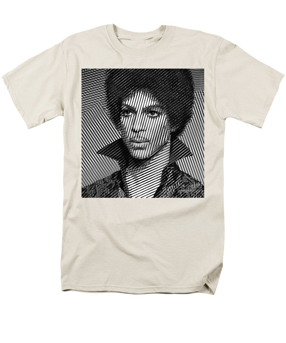 Men's T-Shirt  (Regular Fit) - Prince - Tribute In Black And White Sketch