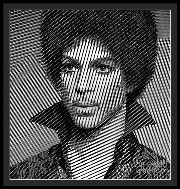 Framed Print - Prince - Tribute In Black And White Sketch