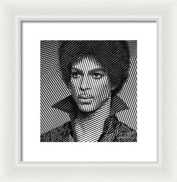 Framed Print - Prince - Tribute In Black And White Sketch