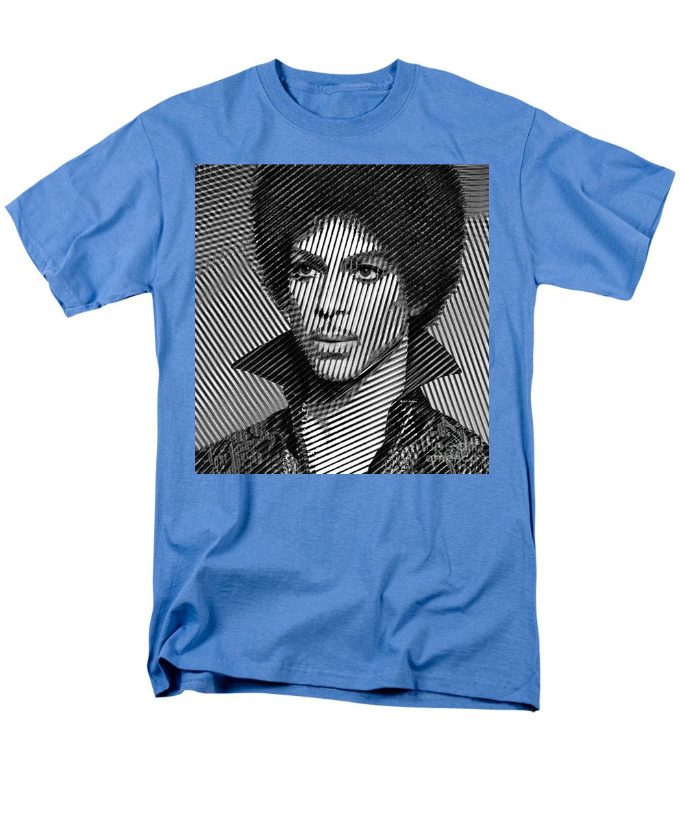 Men's T-Shirt  (Regular Fit) - Prince - Tribute In Black And White Sketch