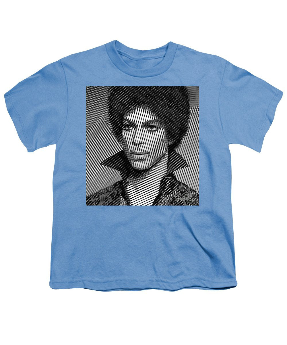 Youth T-Shirt - Prince - Tribute In Black And White Sketch