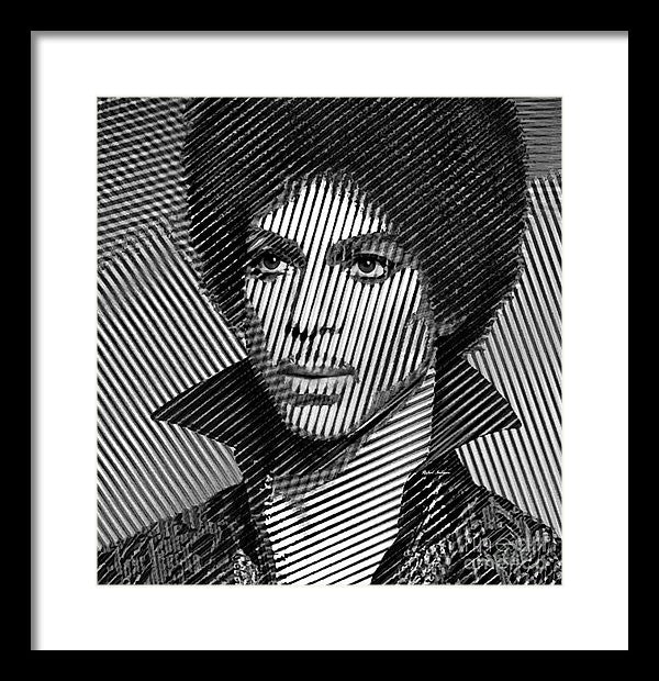 Framed Print - Prince - Tribute In Black And White Sketch