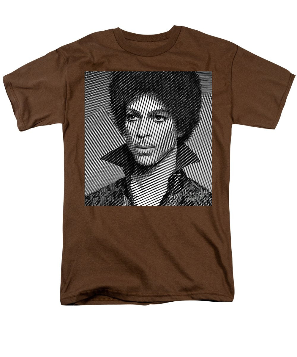 Men's T-Shirt  (Regular Fit) - Prince - Tribute In Black And White Sketch