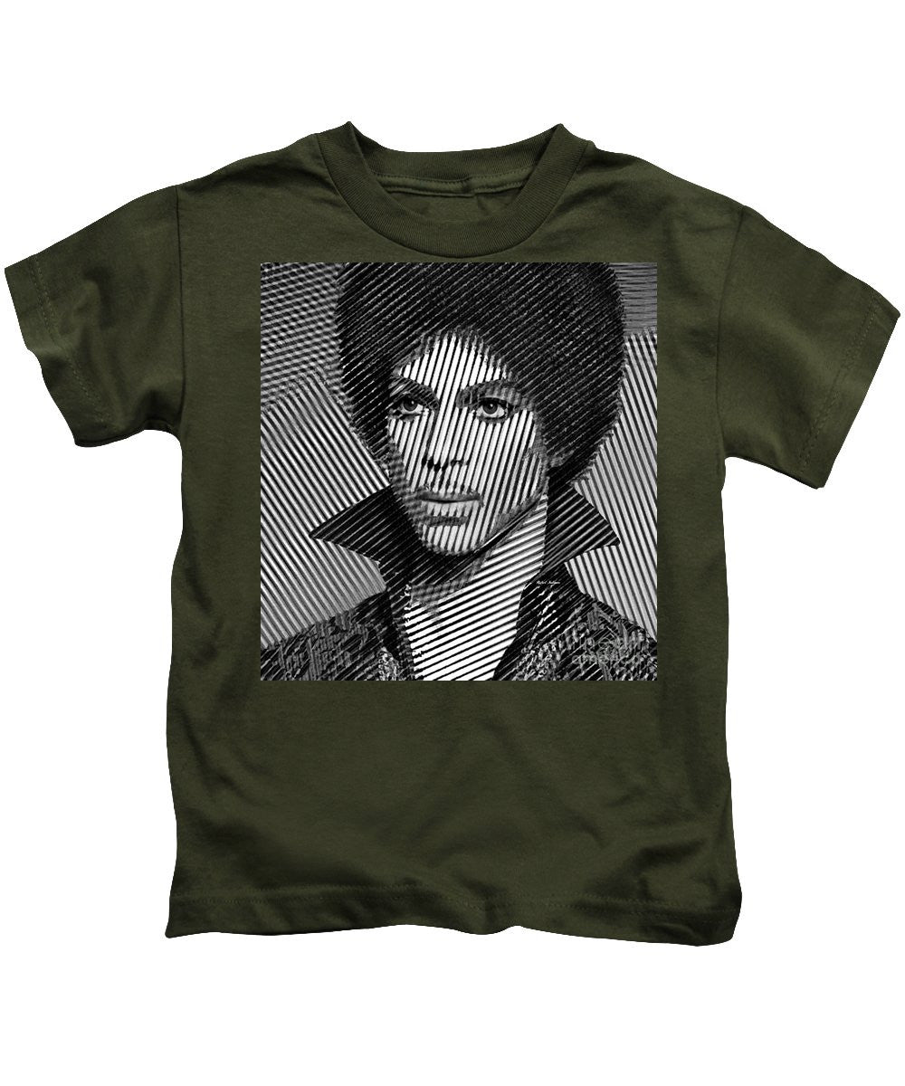 Kids T-Shirt - Prince - Tribute In Black And White Sketch