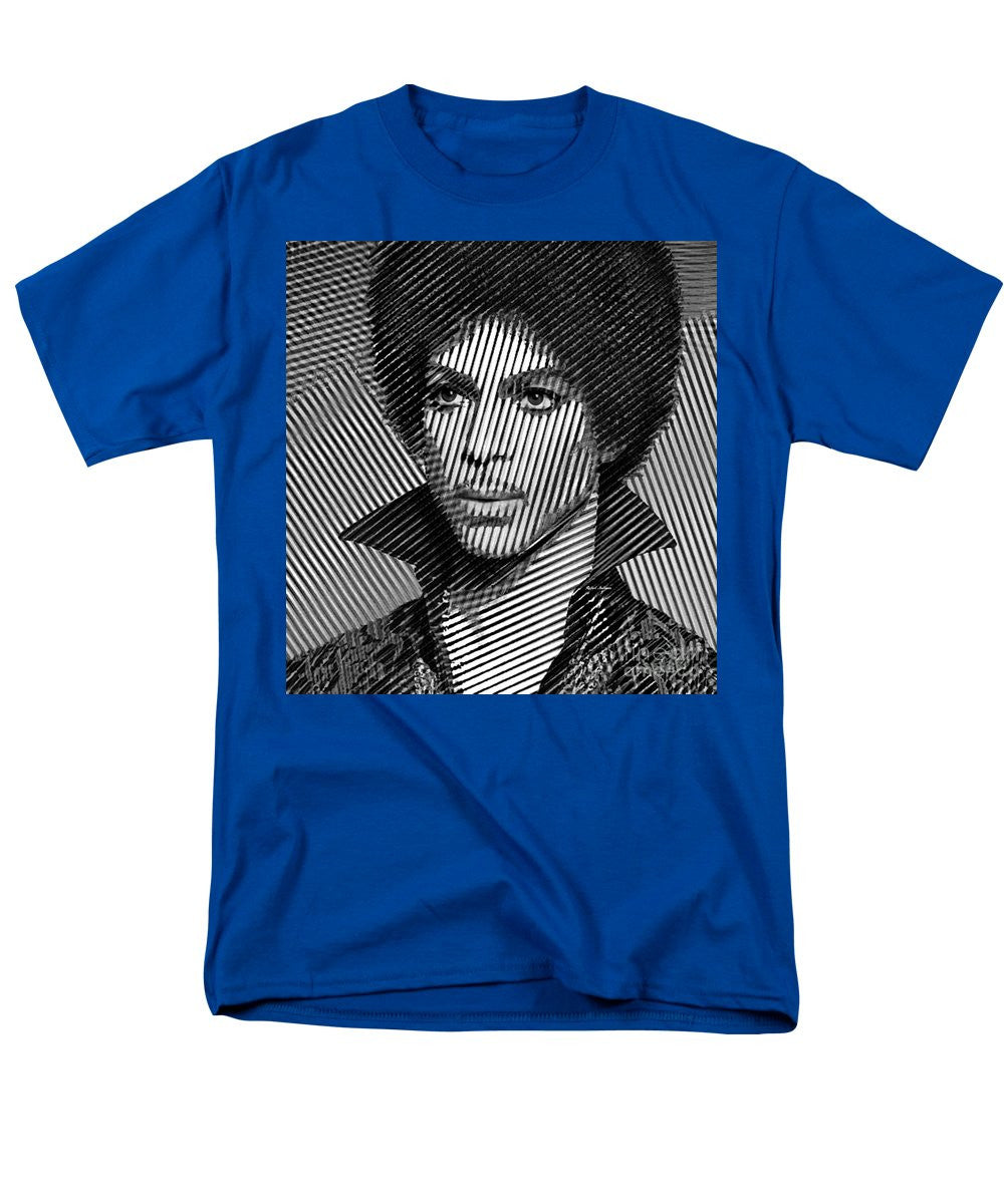 Men's T-Shirt  (Regular Fit) - Prince - Tribute In Black And White Sketch