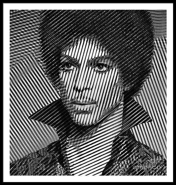 Framed Print - Prince - Tribute In Black And White Sketch